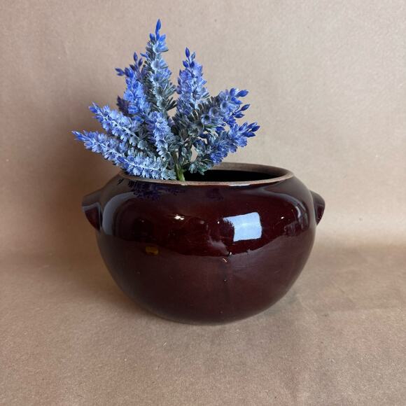 Vintage Stoneware Bean Pot No Lid - Picture 1 of 13